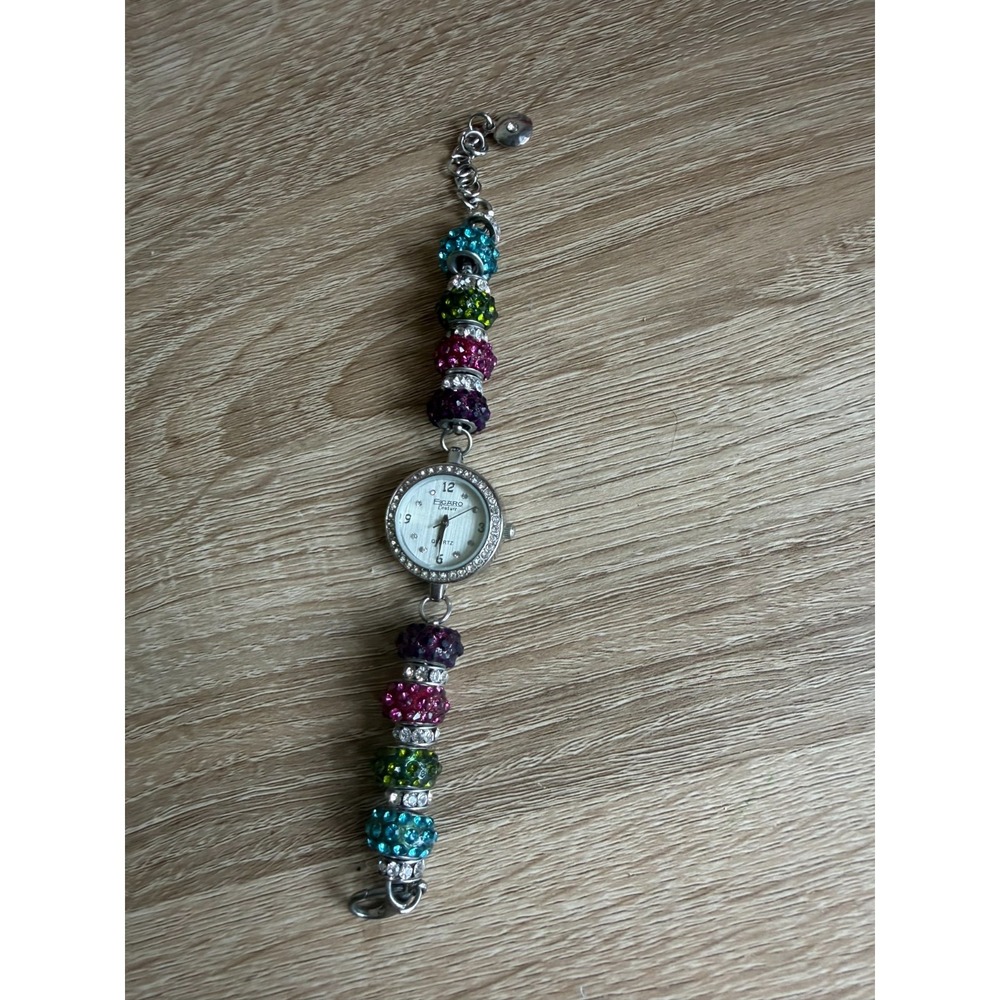 Figaro Couture Rhinestone Watch Women's Needs Battery Multicolored‎ Feminine